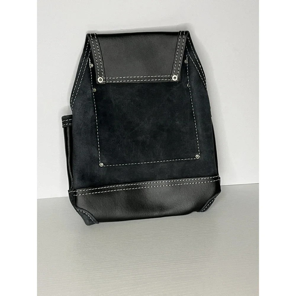 LAUTUS Oil Tanned Leather Tool Pouch Bag | Carpenter, Construction, Framers, ...